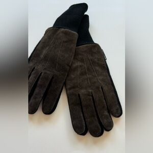 Paris Accessories Men’s Gloves Brown Leather Shell Thinsulate Poly Size L New